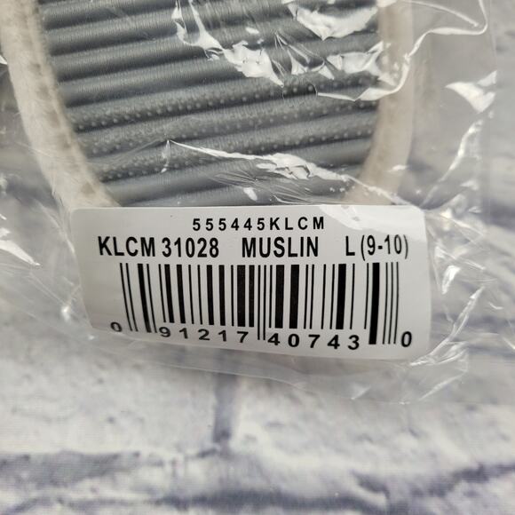 Dearfoams Lane Teddy Slide Memory Foam Slippers in Muslin size Large (9-10) - Picture 13 of 15